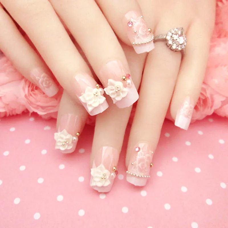 Горячая распродажа 24 шт./компл. Полный Накладные ногти с резиновыми полосками