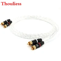 thouliess 7n single crystal silver 2 rca to 2 rca audio cable rca interconnect cable with gold plated rca plug for amplifier