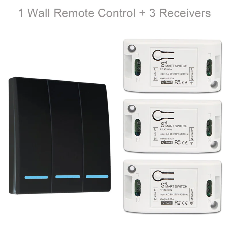 QIACHIP 433 МГц беспроводной пульт дистанционного управления Переключатель