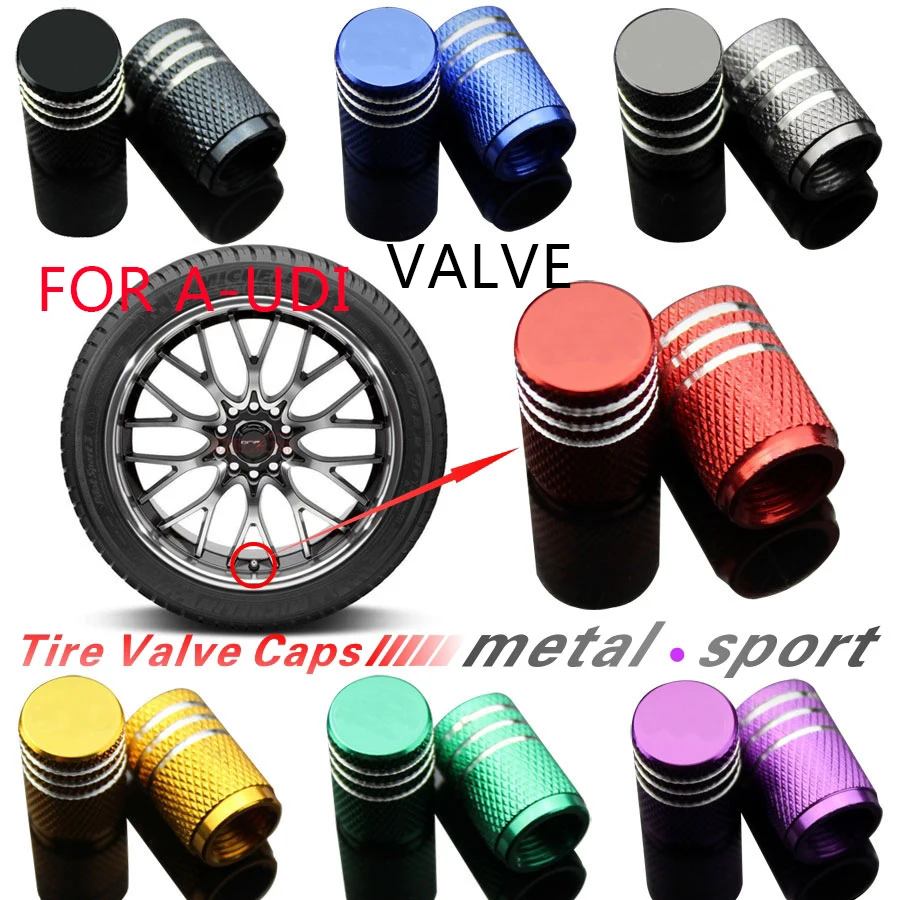 Крышка клапана 4 шт. алюминиевая колпачок на стержень колеса для Audi A6 C6 C7 A1 A3 A4 B5 B6 B7