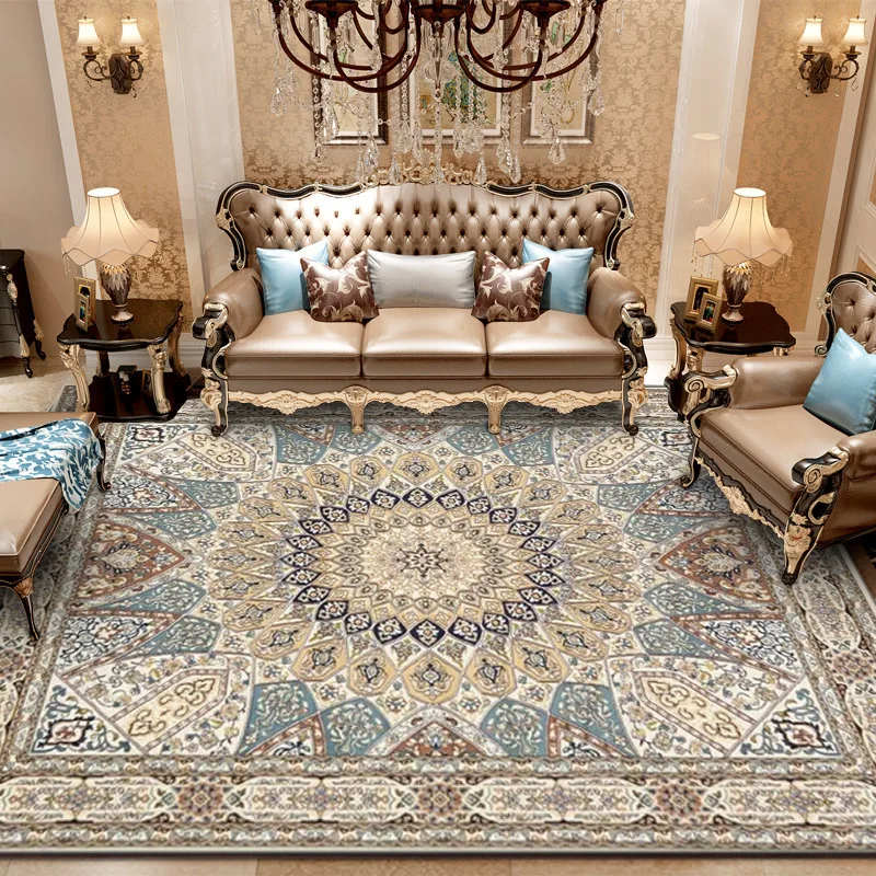 

Persian Classical Folk Style Camel European Palace Door Mat Bedroom Living Room Bedside Carpet Mat