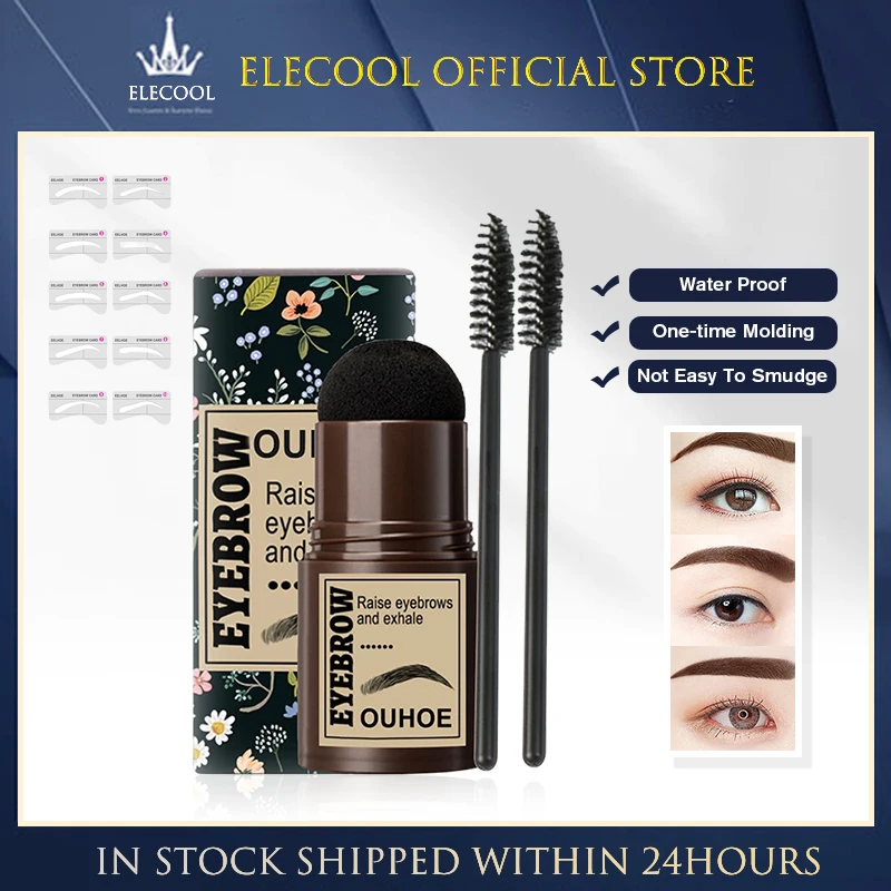 

Eyebrow Enhancers 1Set Brow Shaping Kit Waterproof Long Lasting Natural Shape Brow Stamp Reusable Stencils