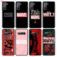 silicone cover marvel logo for samsung galaxy s21 s20 fe ultra s10 s10e lite s9 s8 s7 edge plus phone case