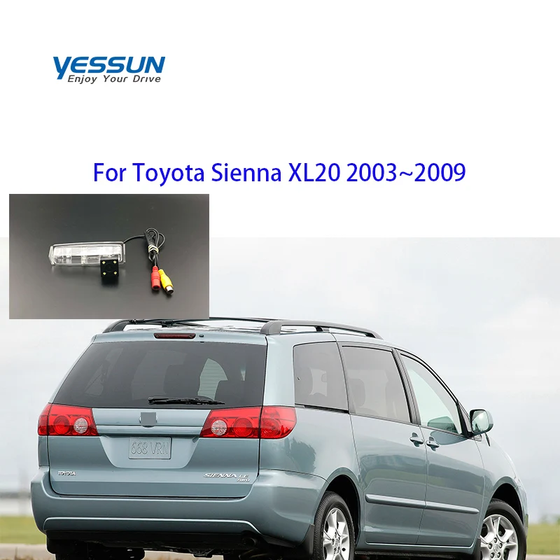 Камера номерного знака Yessun для Toyota Sienna XL20 2003 ~ 2009 Автомобильная камера заднего