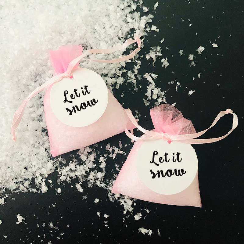 10 шт./лот Зимние свадебные конфетти с искусственным снегом биоразлагаемые мешком