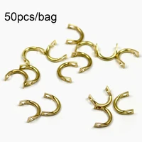 50pcs durable metal easy spin solid brass easy spin clevises spinner slivergold outdoor fishing lures accessories