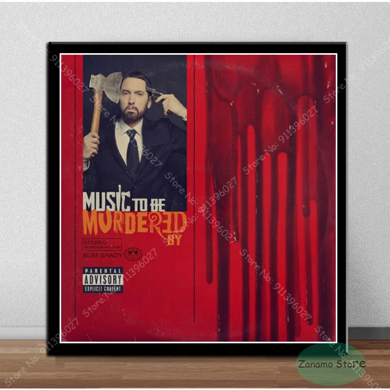 ТЗ70 Рэп Арт Музыкальная Звезда Альбом Эминем Будет Убит Плакат Печати на Холсте Живопись на Стене Картина для Декора Дома Гостиная