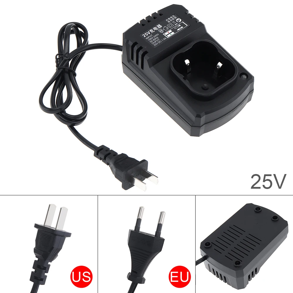 

Universal DC 25V Portable Lithium Battery Rechargeable Charger 100-240V Power Supply for Lithium Electrical Drill Screwdriver