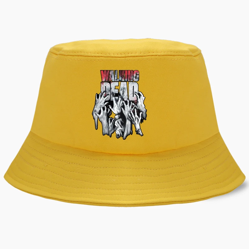 Ходячие мертвецы Кепка Ведро хип-хоп шляпа складные Панамы мужские и женские
