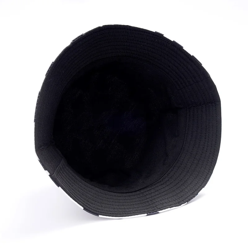 Панама двусторонняя для мужчин и женщин модная шапка от солнца чёрная белая из