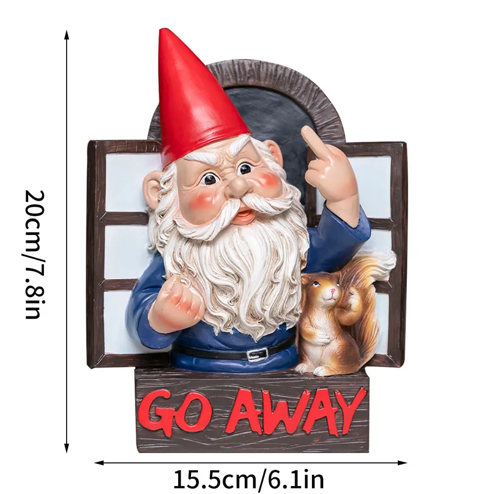 

Resin Fun Elf-Character Ornaments Display Naughty Garden Gnome Decoration Dwarf Figurine Statue Gardening Decor Decor Gift