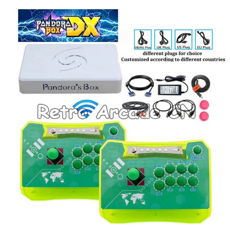 

30% скидка оригинальный Pandora Box DX 3000 в 1 беспроводной контроллер для двух игроков комплект консоли 34 * 3d игры FBA MAME PS1 SFC/SNES MD Game