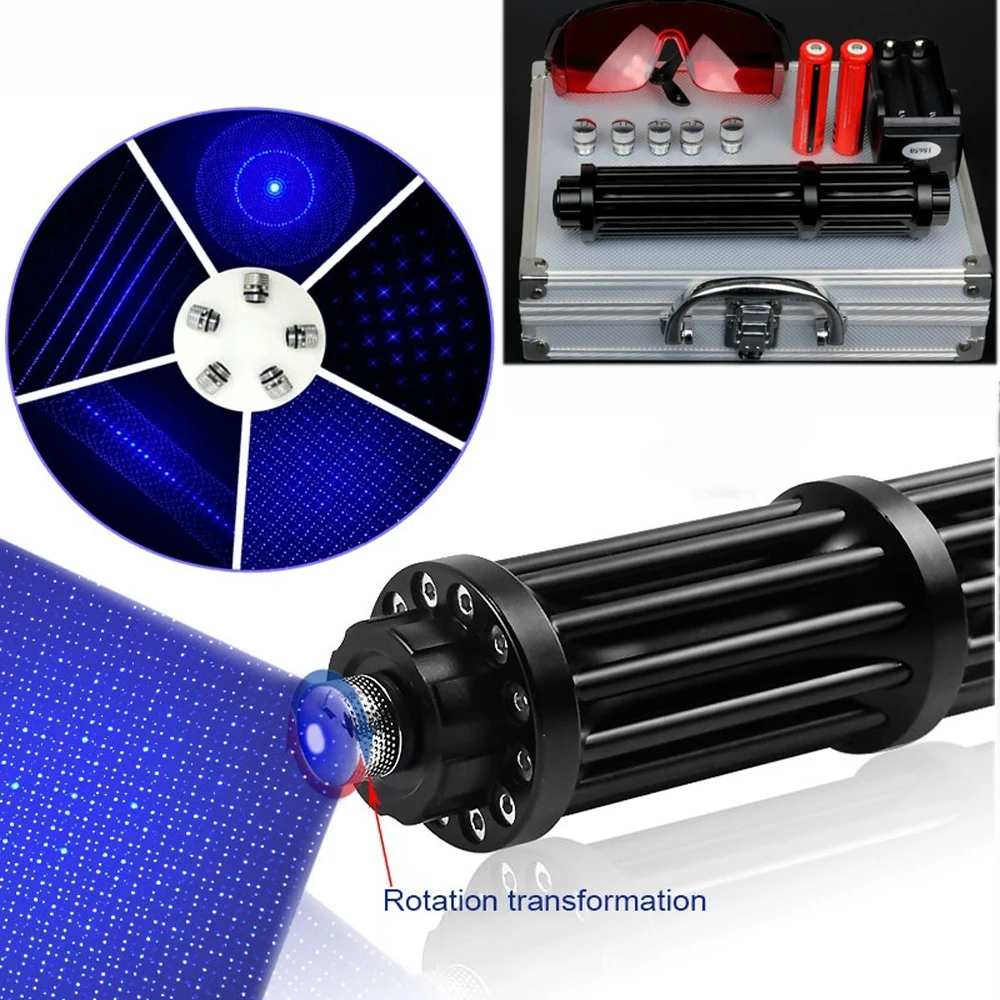 Мощный синий лазер 2 Вт удлиненные указатели 450нм прицел вспышка светильник