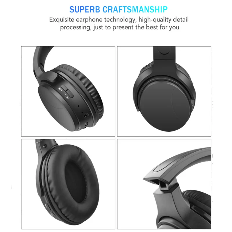 Беспроводные Bluetooth Игровые наушники Поддержка SD FM карты радио для планшета ТВ