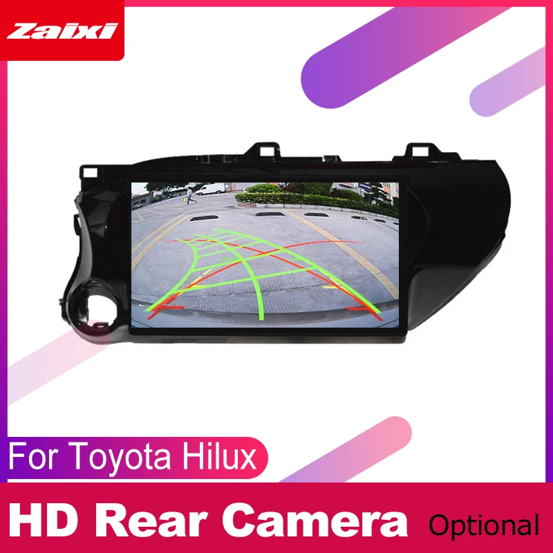 Автомобильный плеер ZaiXi 2 DIN с GPS навигацией для Toyota Hilux 2016 ~ 2018 Автомобильная