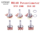 5 шт. WH148 3 контакта 20 мм одиночный парный потенциометр с гайками B1K B2K B5K B10K B20K B50K B100K B250K B500K B1M 1K 2K 5K 10K 100K