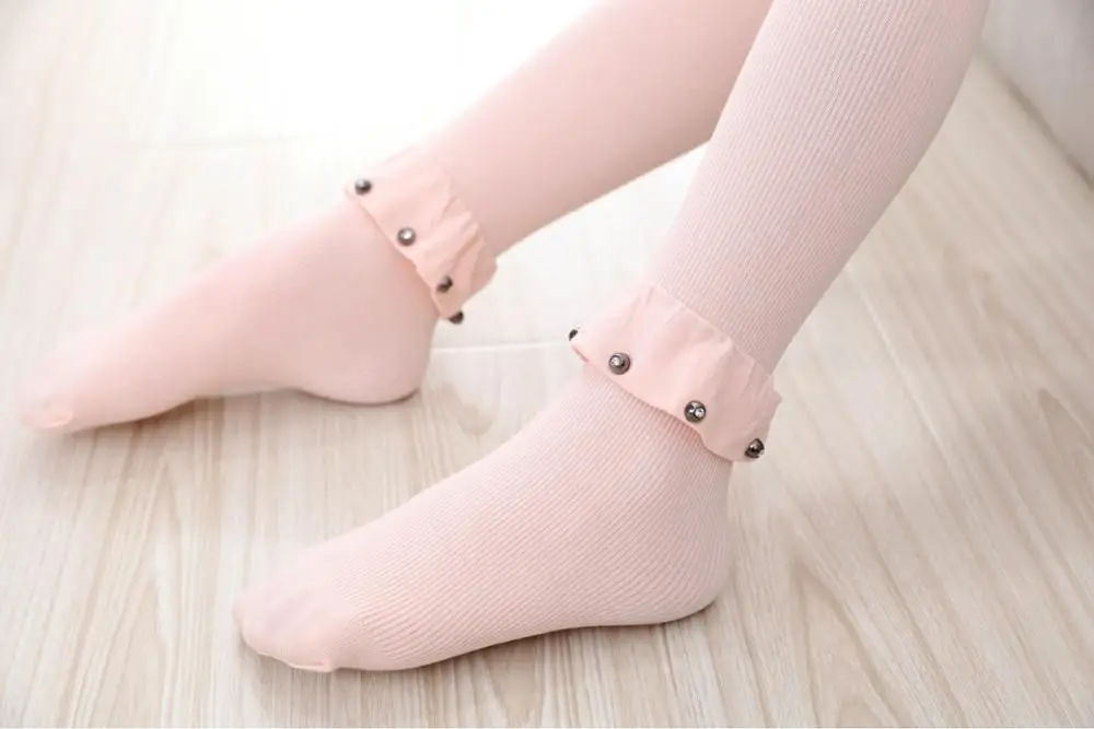 

2019 Spring Autumn 2-10 years old girls Tights children kids high elastic fashion casual Cotton lace pantyhose