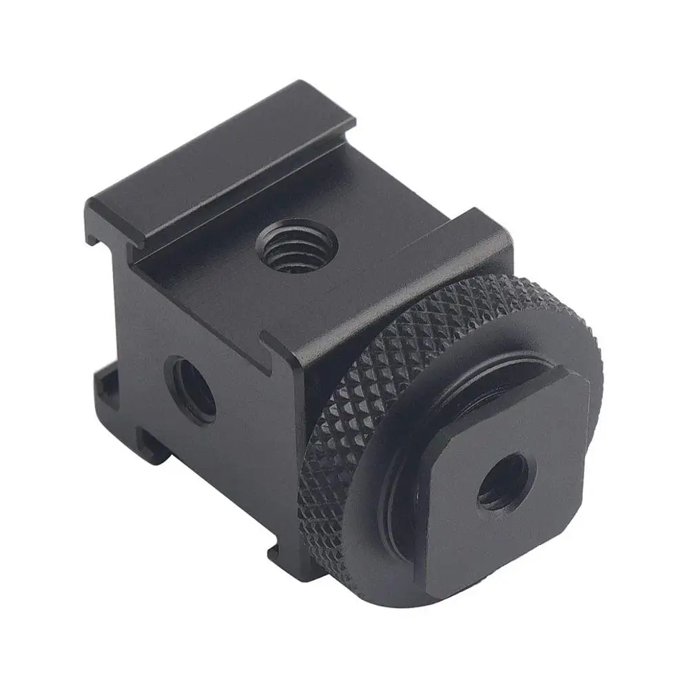 Алюминиевый 3 сторонний адаптер для крепления камеры с тройным холодным башмаком