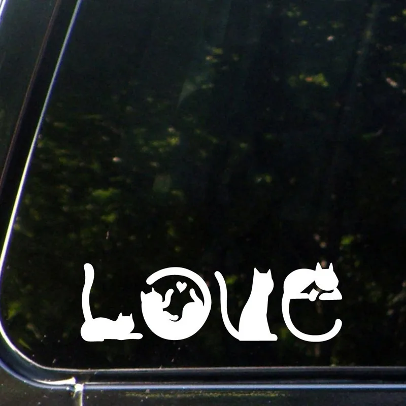 Кошек заклинание любовь Автомобильная переводная наклейка для окна 8