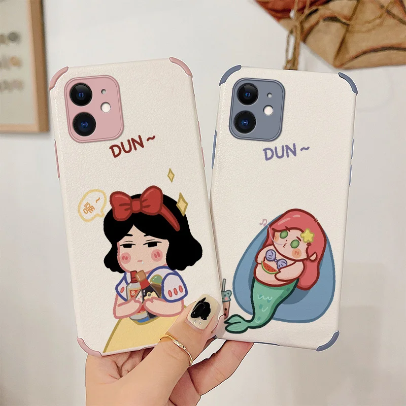 

Drinking Princess Phone Case For iPhone 12 Pro Max mini 12Mini 12pro 12promax Liquid Silicone Cover