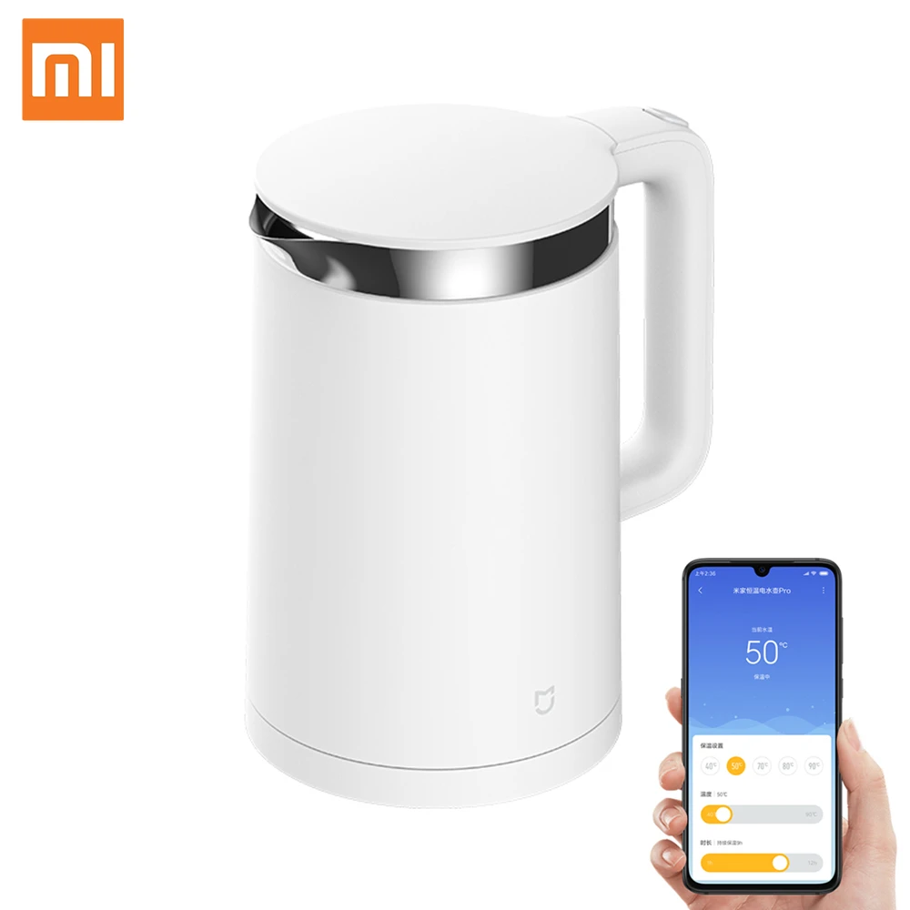 Xiaomi Mijia Electric Kettle Pro Constant Temperature Control Real-time Display Water 1.5L Work With Mi App | Бытовая техника