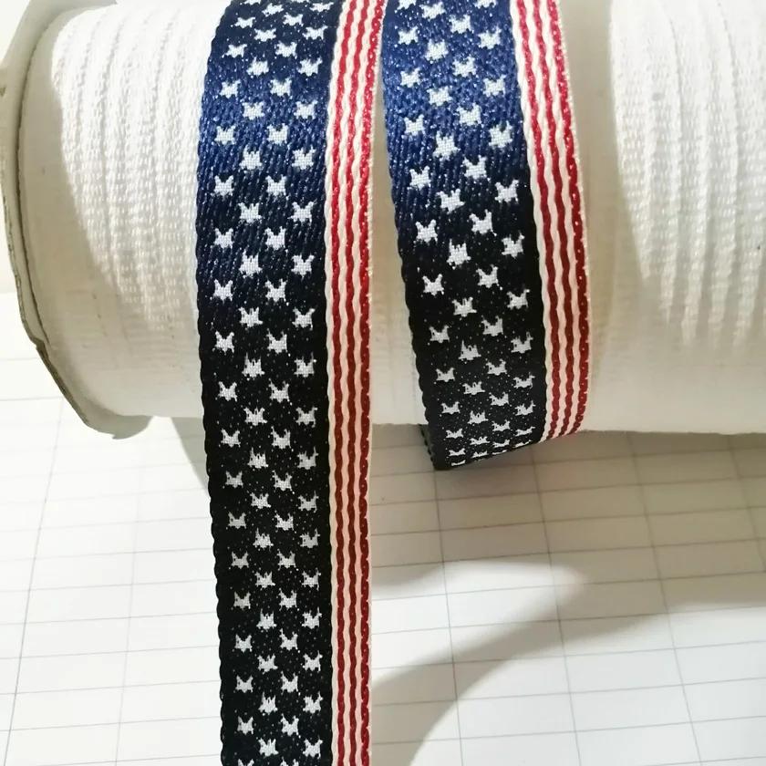 3 м/лот 30 мм синий США звезда красная лента вышивка хлопок свадебное украшение