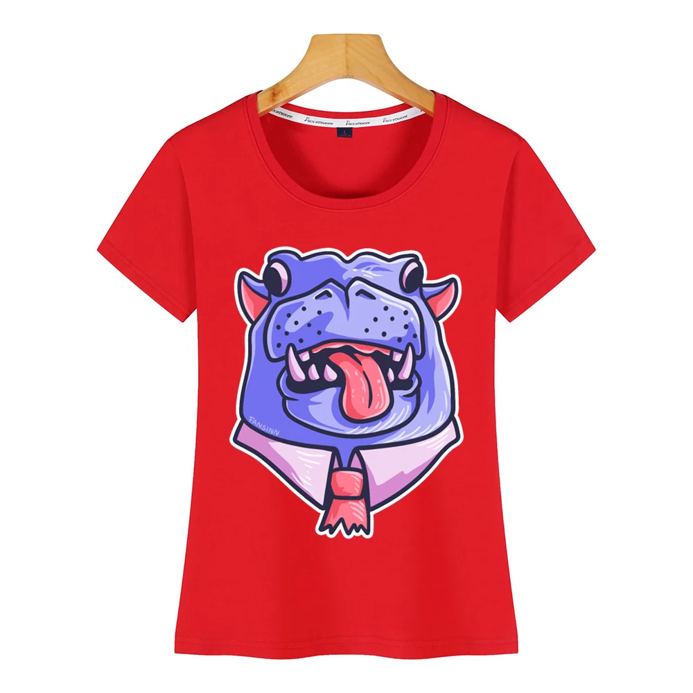 Женская футболка с бегемотом safari africa hippo сексуальная короткая женская в стиле