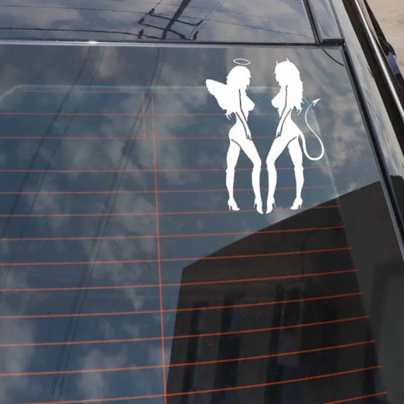 

Reflective angel and devil stickers devil angel stickers sexy car stickers car beauty angel devil stickers