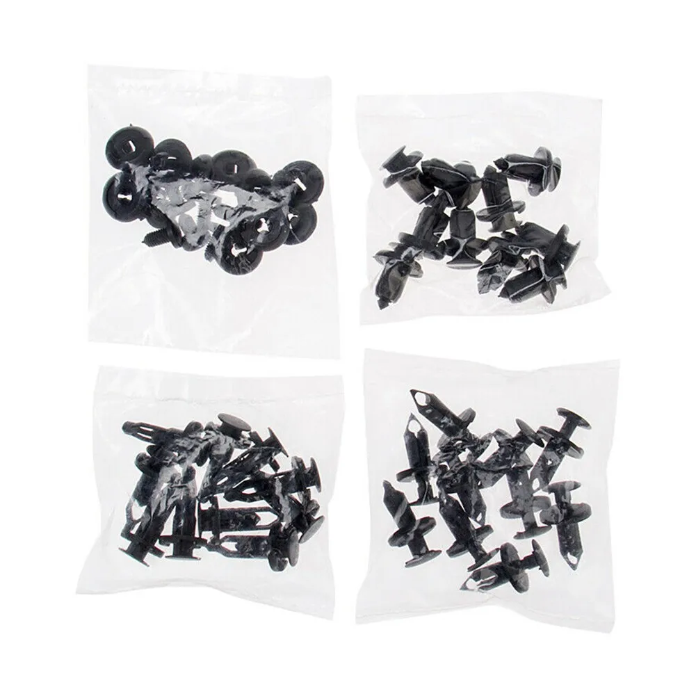 

4 Sizes Fastener Clips 40pcs Car Bumper Fitting Parts Plastic Push-Type Pin