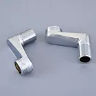 Полированные хромированные аксессуары для ванной комнаты, смеситель для душа, Регулируемый адаптер, изогнутые ножки, настенные широкие Поворотные Рычаги Nba142