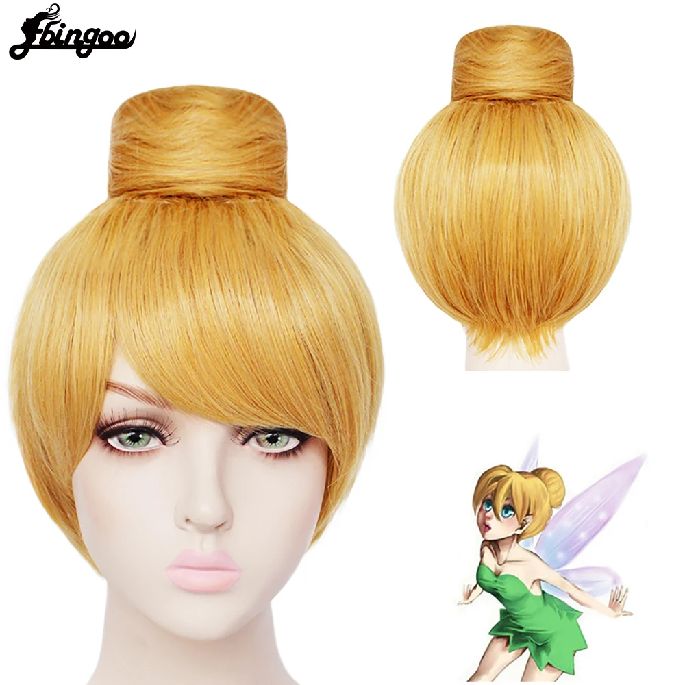 

Ebingoo Anime Princess Tinker Bell Cosplay Wig Costume Short Blonde Synthetic Hair Halloween Party Role Play Wigs for Women