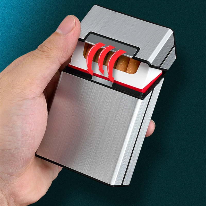 

Metal Cigarette Case Smoking Cigarettes Storage Aluminum Container Box Cigar Tobacco Holder Pocket Box