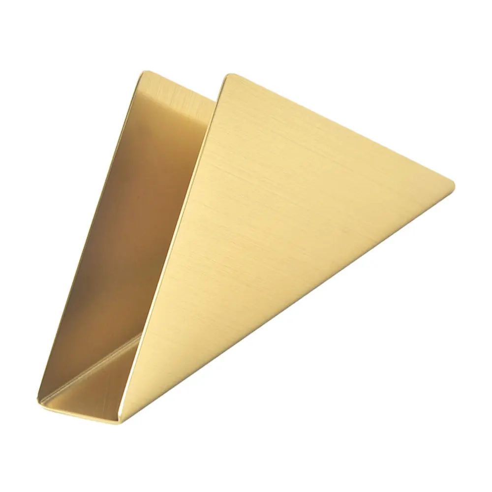 

1Pc Novel Stainless Steel Napkin Holder Creative Office Napkin Holder (Golden)