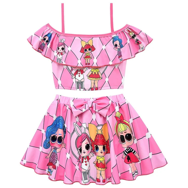 

Lol Surprise Doll Girls Two-piece Swimsuit Summer Swimsuit Suspender Skirt Short Skirt Girls Clothes Kids Clothes Girls