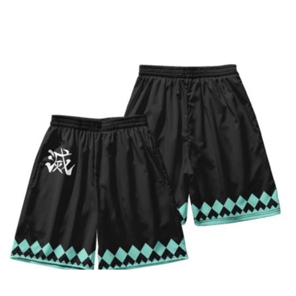 Demon Slayer Kimetsu No Yaiba Short Pants Men's Anime 3D Print Beach Shorts Streetwear Casual Board Shorts Kids Trousers Bottoms