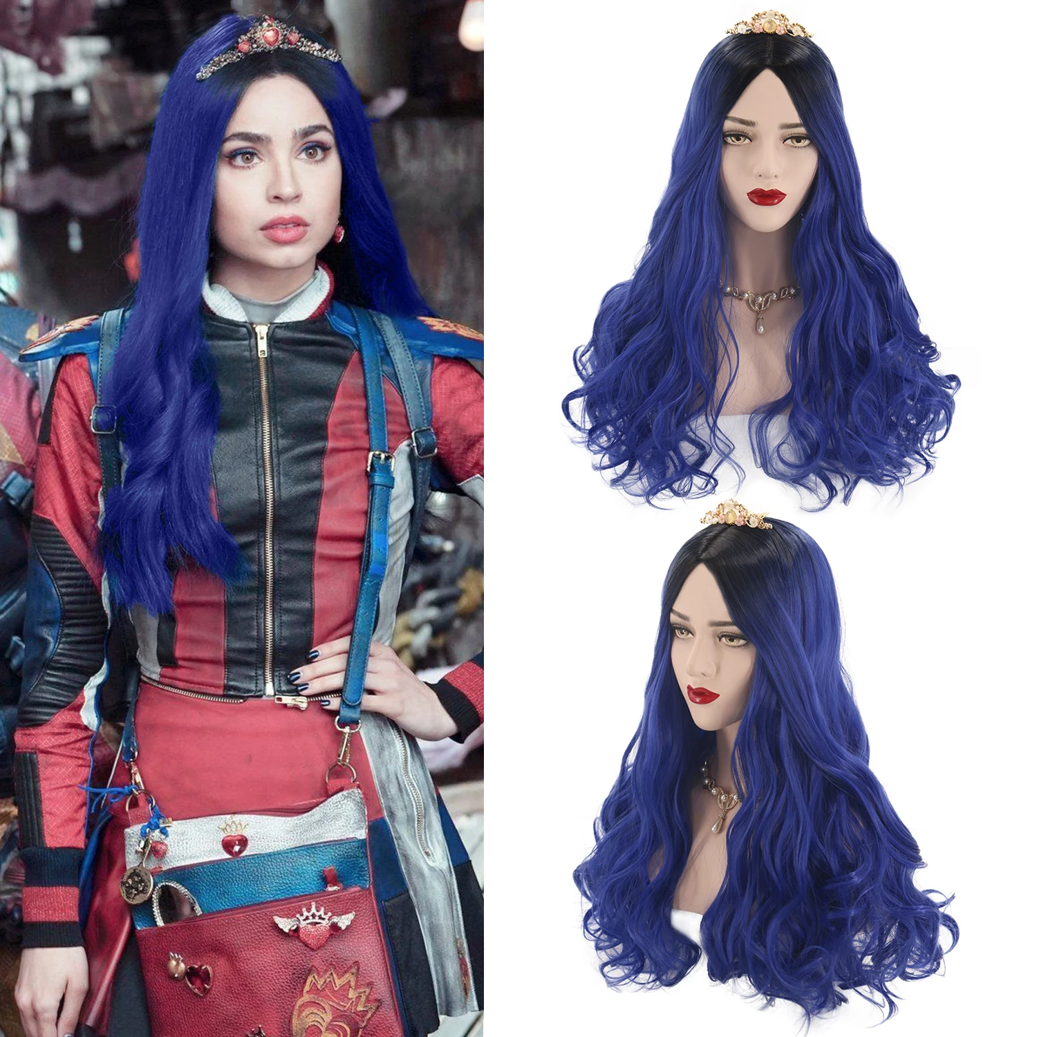 Парик для косплея Fantasia Evie Mal Uma взрослых женщин и мужчин парик костюмированной
