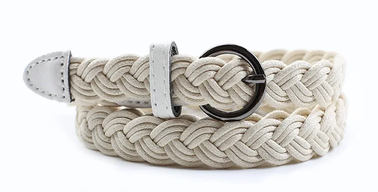 Beige Новинка, модный винтажный плетеный пояс на талию, для женщин, для девушек, карамельный пеньковый плетеный ремень, женское элегантное платье, модельный пояс - Цвет: Beige