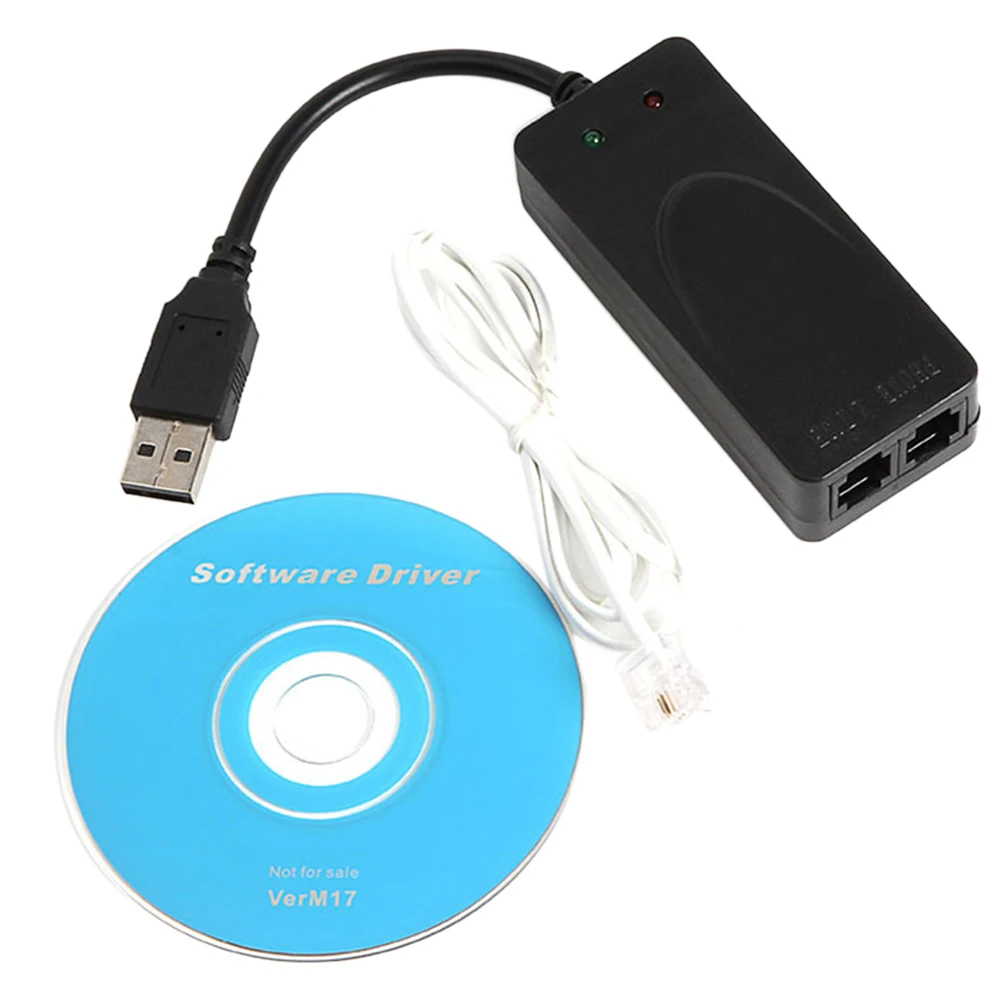 Телефонный факс Автоматический Внешний двухпортовый портативный USB 2 0 56K модем V.90