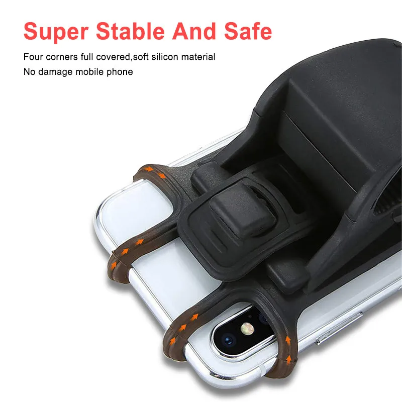 universal thicken phone silicone holder bike bicycle motorcycle mobile mount buckle pull for cellphone handlebar bracket stand free global shipping
