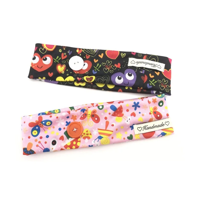 Популярная мультяшная маска Ins Спортивная маска-повязка на голову с пуговицами и