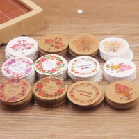 100pcslot circle shape kraft paper gift label tag handmade jewelry charms tag diy food label wedding favors gift decorating tag