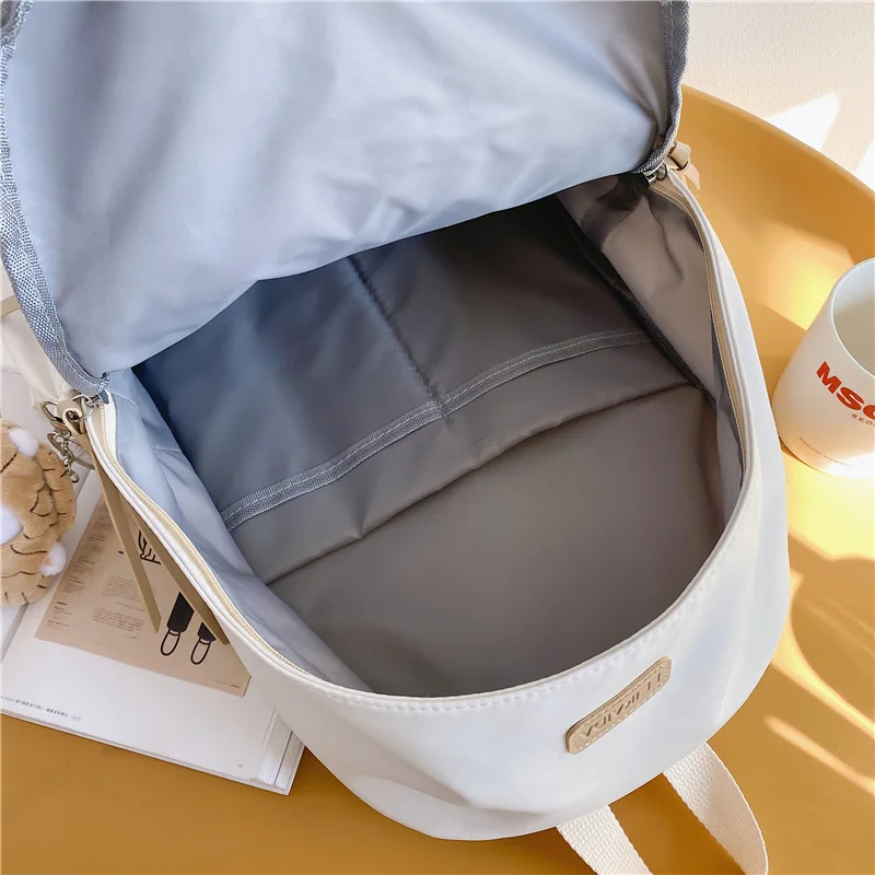 Модный нейлоновый женский водонепроницаемый красный Рюкзак Kawaii для колледжа