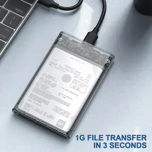 hard disk box for hdd 2 5 in usb3 0 enclosure transparent mobile external ssd solid protection box drive external hard drive free global shipping