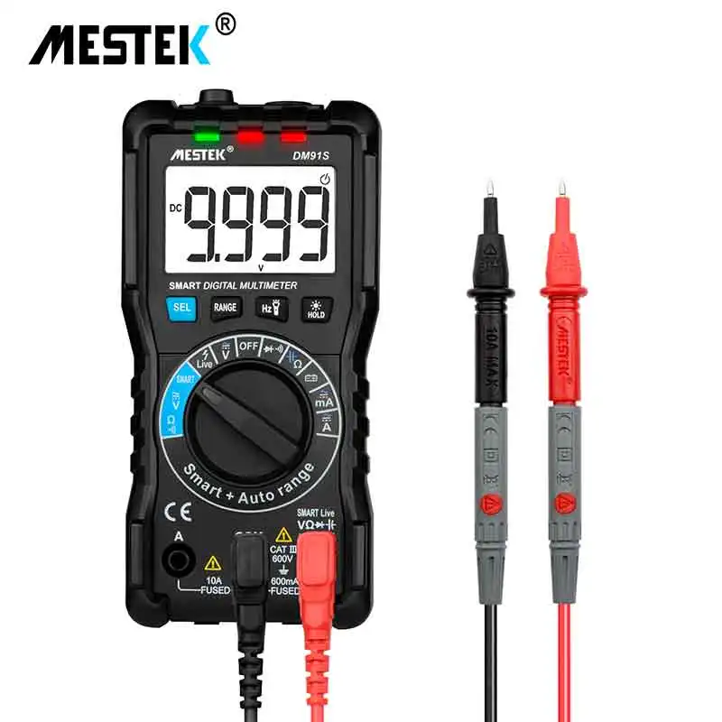 DM91S MESTEK DM91/DM91A/DM91S Цифровой мультиметр 9999 Граф AC/DC Амперметр Вольтметр Ом измеритель напряжения HFE NVC тестер емкости - Цвет: DM91S