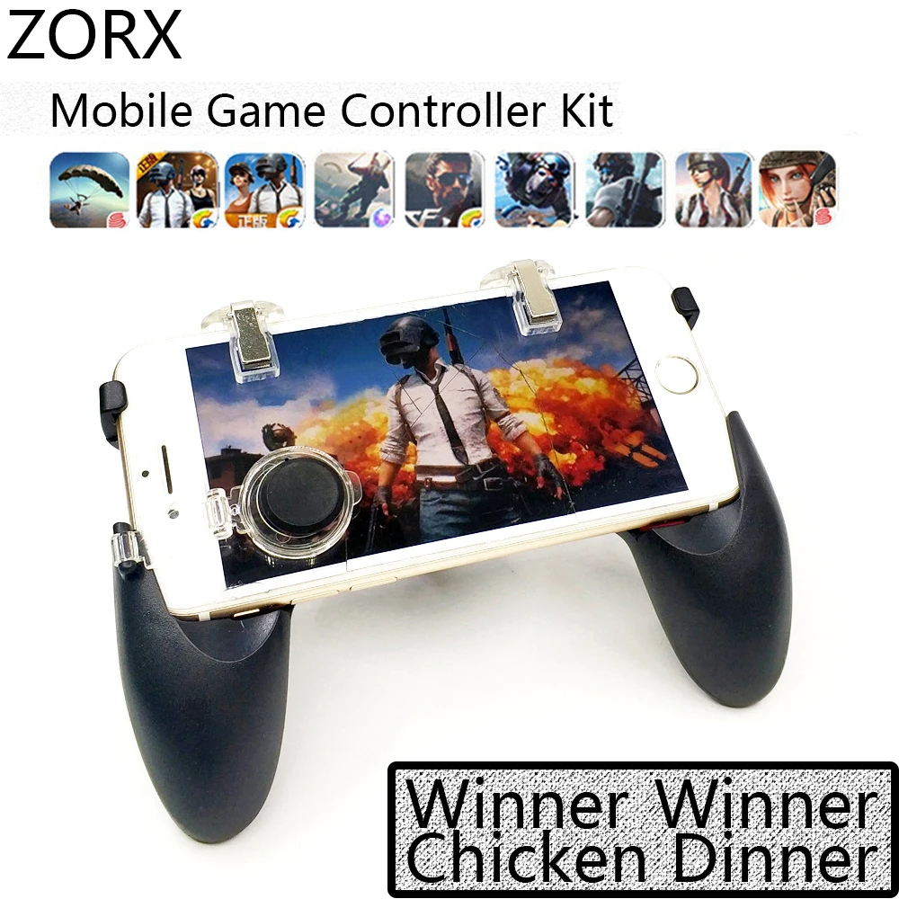 Геймпад Zorx 4 в 1 металлический триггер для стрельбы кнопка вызова из игры Pubg