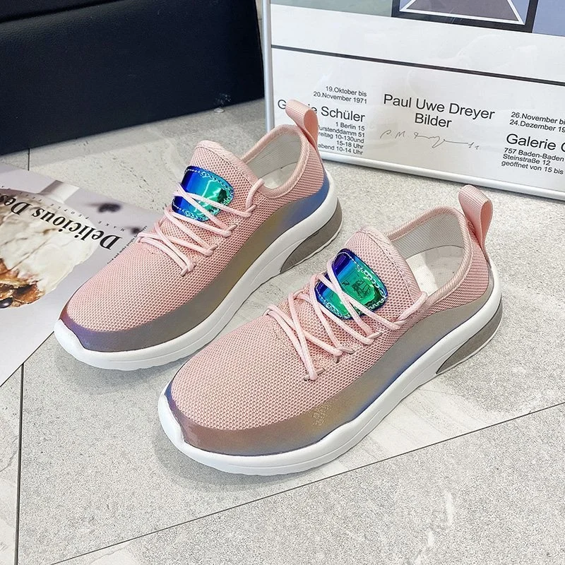 

Women's Fashion Round Head Casual Sneakers Shoes Women's Fly Woven Shallow Mouth Low Vulcanized Shoes