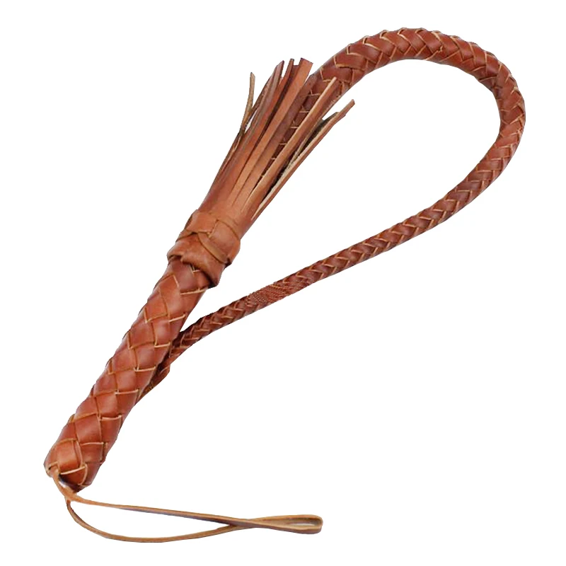 Плетёная плетка для лошадей из натуральной бычьей кожи 80 см | Спорт и развлечения