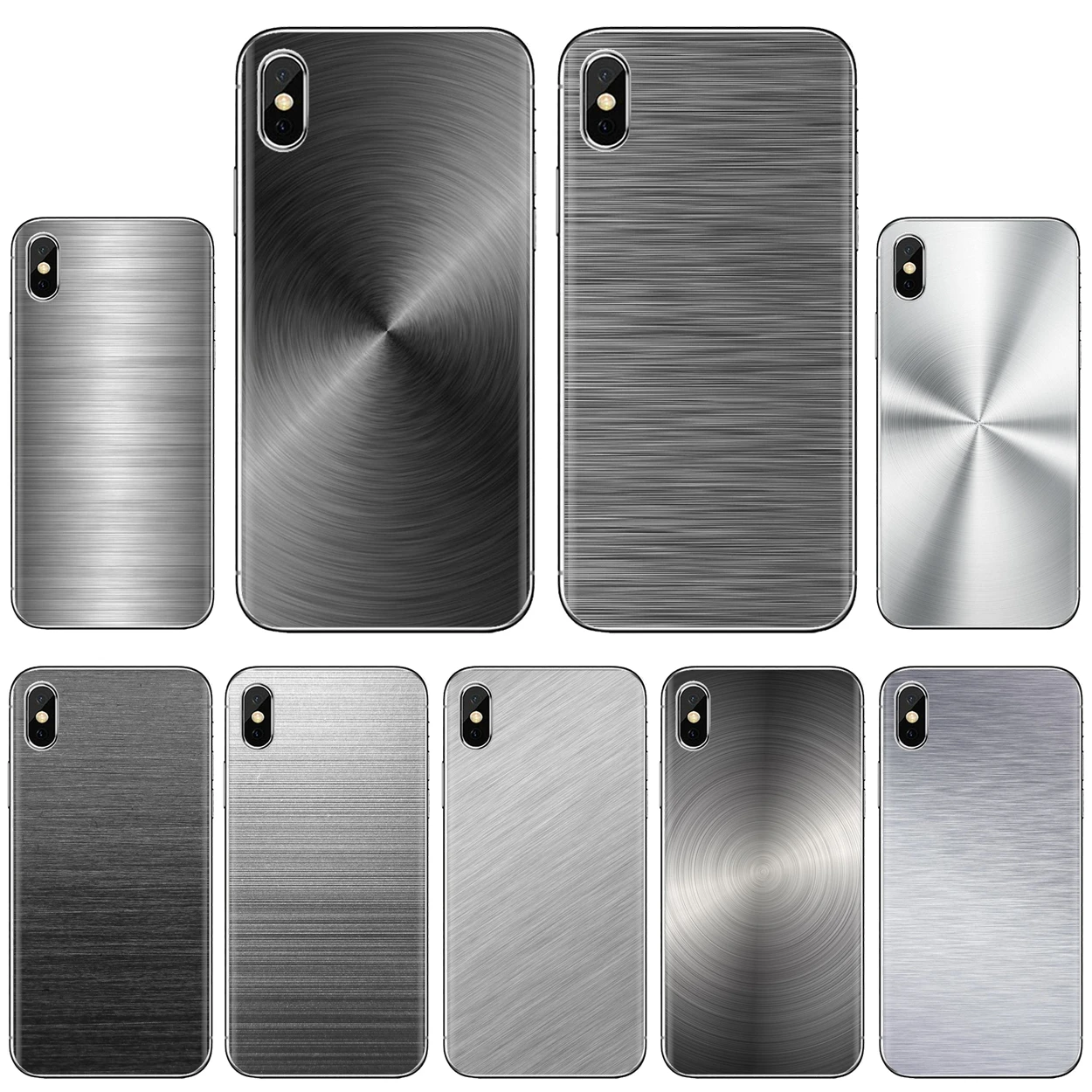 Силиконовый чехол с матовой металлической текстурой для Samsung Galaxy S10E S20 FE Note 10 20 Edge