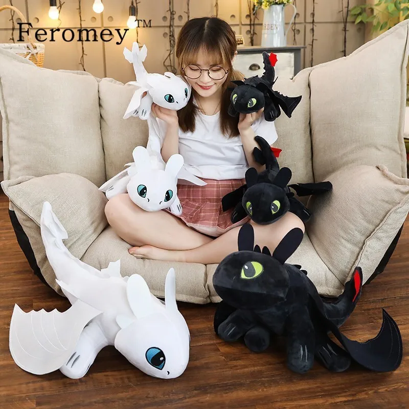 How To Train Your Dragon 3 Cartoon Plush Dolls Night Fury Light Toothless Stuffed Doll Children Kids Toys | Игрушки и хобби