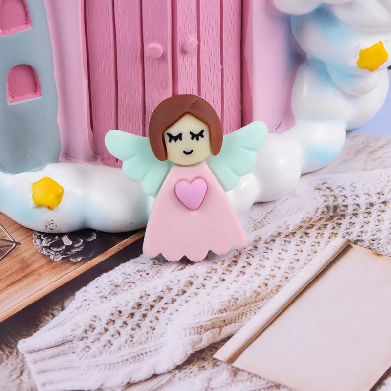 Кавайная мультяшная девочка ангел 20 шт. с плоским основанием кабошон украшение